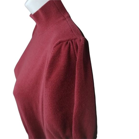 Suzy Shier Knit Top, Dark Dusty Rose, XL - Picture 5 of 8